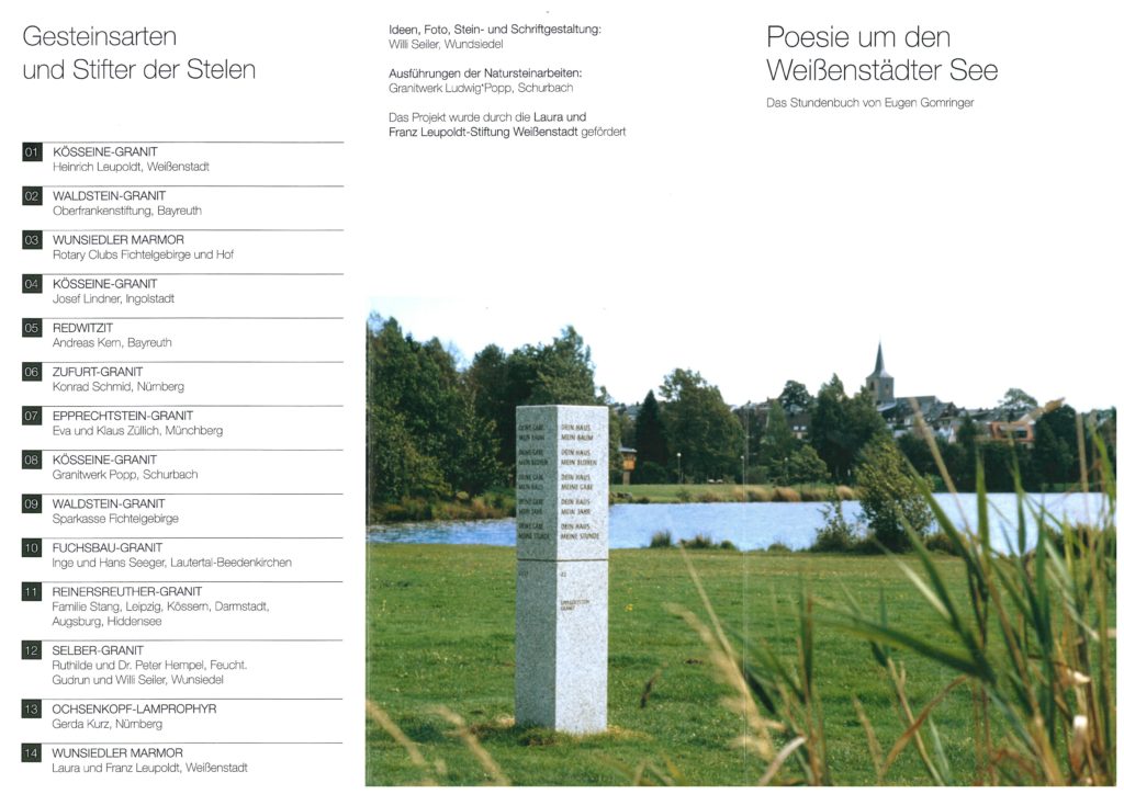 Auszug aus dem Flyer Poesie um den See