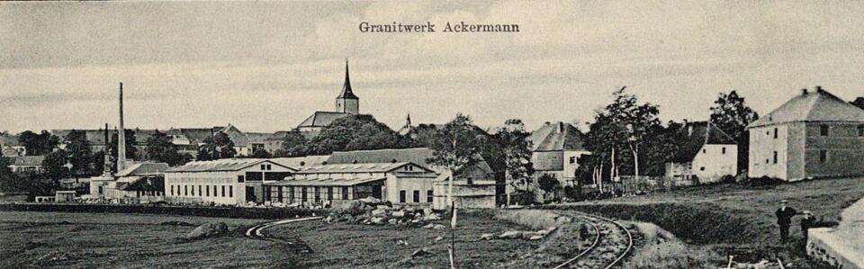 historische Ansicht des Granitwerkes Kleemann& Ackermann aus dem Jahr 1911